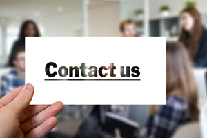 Contact Us sign